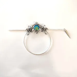 Vintage silver mermaid scale hair pin gothic ring hairpin ethnic hair accessories for women.