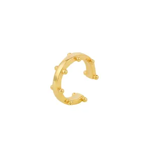 Gold minimalist geometric ear cuff non piercing clip on earring for women fashion jewelry