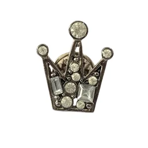 Spilla corona di cristallo per abito uomo moda strass lucidi accessorio distintivo
