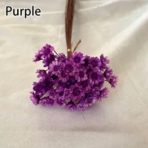 Close-up view of purple Brazil small star dried flowers for DIY aromatherapy crafts