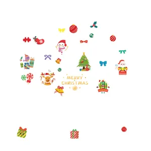 Set di adesivi statici natalizi per finestre, bellissime decorazioni festive per la casa.