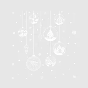 Weihnachten Fenster statischer Aufkleber Party Dekoration Schneeflocke Hängekugel.