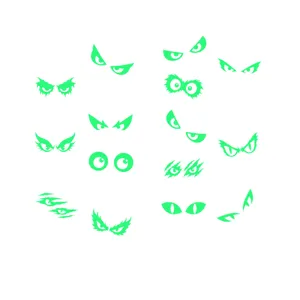 Halloween oplichtende ogen muur raam stickers fluorescerende monster decals feest