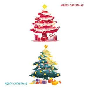 Autocollant de vitre sapin de noel decoration fenetre fete centre commercial mural