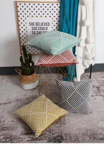 Moderne geometrische jacquard kussenhoes bankkussen decoratieve hoes voor thuis
