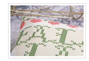 Christmas themed printed cushion cover decorative pillow soft linen holiday home decor item