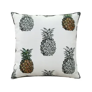 Dekorative Ananas Kissenhülle, stilvoller botanischer Kissenbezug für Sofa Heimdekoration.