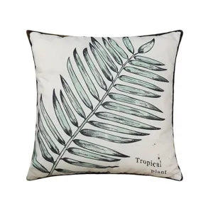 Tropische Pflanze gedruckter quadratischer Kissenbezug für Sofa Schlafzimmer Deko Kissenhülle