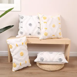 Moroccan style geometric tufted throw pillow covers set for modern home sofa decor living room