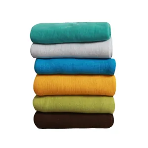 Nordic solid color knitted blanket stack throw blanket multi-color comfortable warm home nap