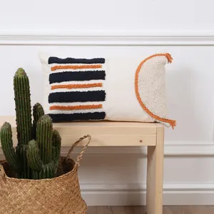 Moroccan tufted throw pillow cover boho geometric decorative cushion case for sofa
