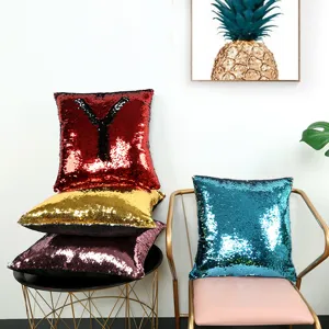 Wende Pailletten Kissenbezug glitzernde dekorative Kissenhülle für Sofa Wohnzimmer