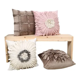 Modern Minimalist 3D Flower Tassels Cushion Cover Decorative Throw Pillow Case For Sofa Home Bedding Living Room Decor