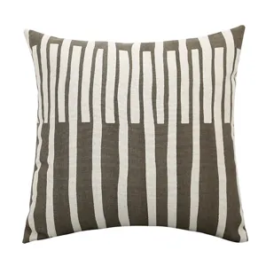 Modern Minimalist Striped Tassel Cushion Cover Cotton Linen Printed Sofa Pillow Case