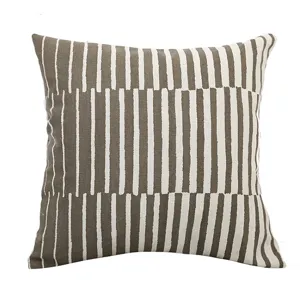 Modern striped throw pillow cover decorative square cushion case for sofa farmhouse home decor