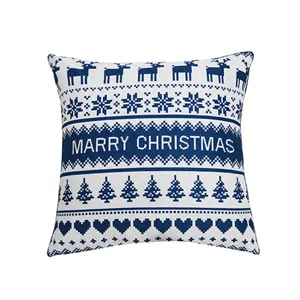 Christmas Nordic style printed square throw pillow cover holiday home sofa decor