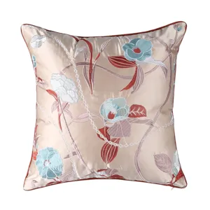 Embroidered Throw Pillow Cover Decorative Cushion Geometric Animal Square Pillowcase For Sofa Home Decor