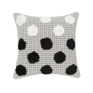 Nordic Tufted Throw Pillow Cover Geometric Polka Dot Cushion Case Soft Cotton Blend Decorative Pillowcase For Sofa Living Room