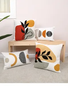 Fodera per cuscino decorativa moderna geometrica astratta tufting per divano casa