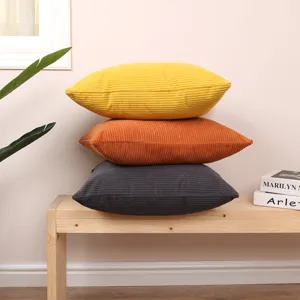 Corduroy pillow covers set, soft decorative cushion cases for home sofa bedroom decor.