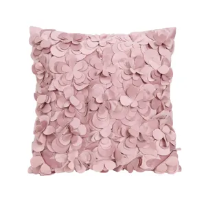 Federa per Cuscino in Velluto Tinta Unita Pesante Ricamata 3D Retro Lusso Stile Americano Cuscino Decorativo per Divano Camera da Letto