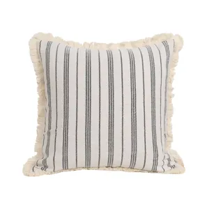 Nordic Minimalist Stripe Cushion Cover Geometric Jacquard Tassel Pillowcase For Living Room Sofa Home Decor
