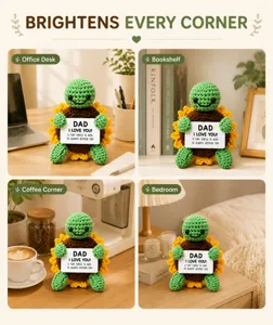 Adorable poupée en peluche de tortue au crochet faite main avec coquille de tournesol.