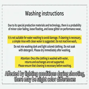 Detailed washing instructions and care guide for performance costumes to ensure longevity.