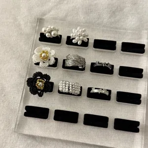 Anello fiore di perla stile coreano anello aperto delicato set di gioielli da donna