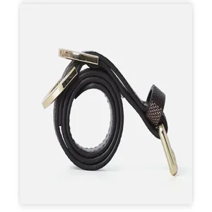 Collier pour animal de compagnie noir élégant avec accessoires dorés et motif à carreaux