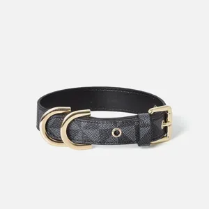 Joli Collier à Carreaux pour Animal de Compagnie en Cuir PU Sangle de Cou Chiot Chat Boucle Métallique Réglable Accessoires Mode pour Petits Chiens Chats