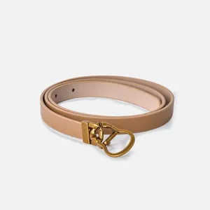 Damen schmaler Lederguertel vintage kausaler Taillenguertel elegante Metallschnalle Mode