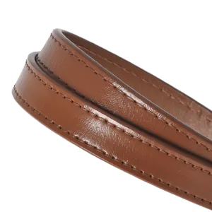 Brown leather belt strap detail close-up view fashion women accessory elegant daily wear