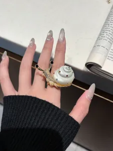Böhmischer Meeresstil Schnecken Muschel Ring einzigartiges Design Statement Finger Schmuck