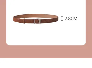 Retro frosted cowhide women's genuine leather belt, casual pants jeans high-end belt 2.8cm