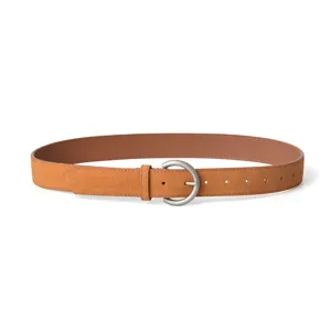Women suede belt vintage pin buckle casual dress jeans belt versatile fashion accessory