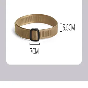 Nylon tactical belt for men, featuring a durable smooth buckle and 3.5cm width training strap.