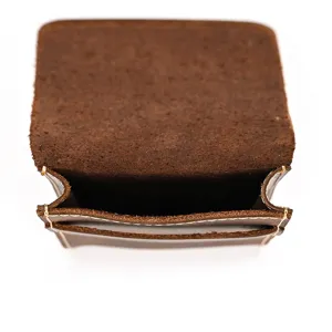 Vintage genuine crazy horse leather watch pouch portable travel watch storage box case.