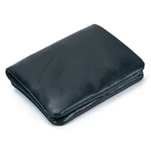 Men genuine leather wallet RFID vintage cowhide vertical card holder coin purse detail view