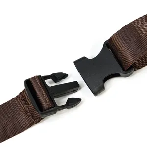 Replacement nylon strap with durable quick release plastic buckle for tactical bags.