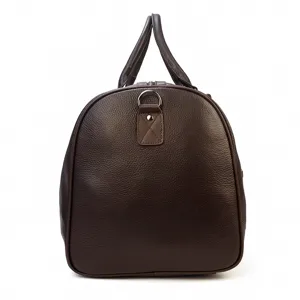 Heren echt lederen reistas detailweergave, waterdichte zakelijke reistas handtas bagage.