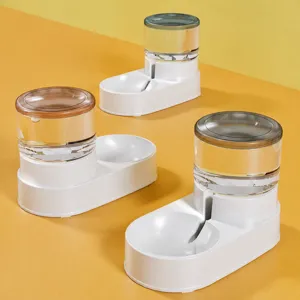Bol d'eau automatique pour animal double mangeoire pour chien et chat approvisionnement quotidien.