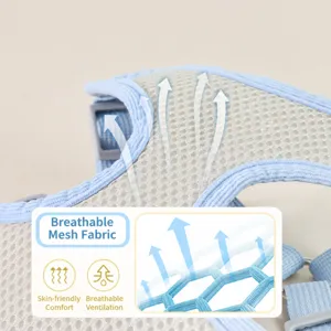 Breathable mesh pet dog harness vest, adjustable outdoor walking chest strap for small dogs and cats.