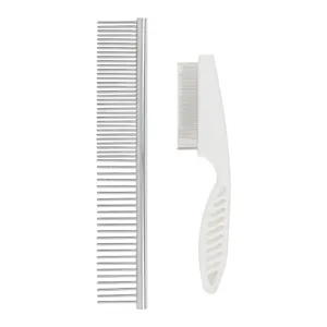 Pet grooming comb set stainless steel teeth flea comb for dogs cats daily care cleaning