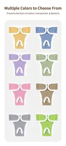 Multi-color dog physiological pants detail view, breathable pet sanitary menstrual underwear