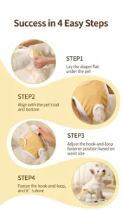 Pet dog physiological pants female sanitary diaper breathable adjustable waist detail graphic