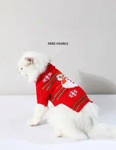 Christmas cat dog sweater cute winter pet apparel small dogs puppies knit clothing wholesale