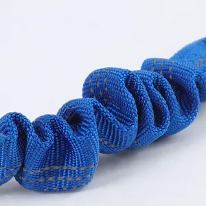 Guinzaglio elastico blu per cani ammortizzante riflettente cintura di sicurezza per animali nuovo