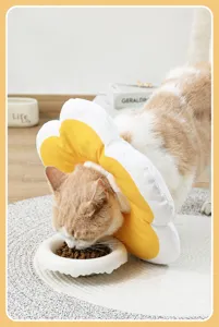 Soft flower cat recovery collar pet Elizabethan cone anti-licking pet neck cone soft breathable