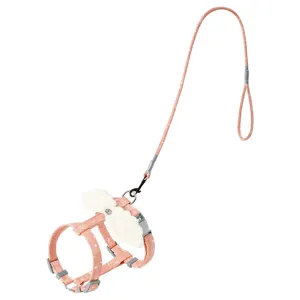 Adjustable Pet Cat Dog Harness And Leash Set Small Dogs Cats Chest Strap With Cute Angel Wings Pet Walking Supplies